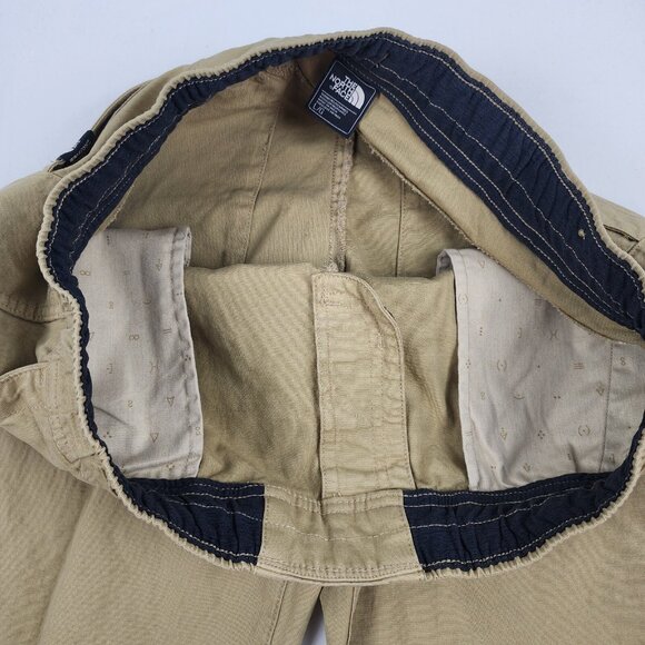 The North Face Pants Men L Tan Chino Hiking Drawstring Elastic Waist Outdoors - Picture 5 of 11